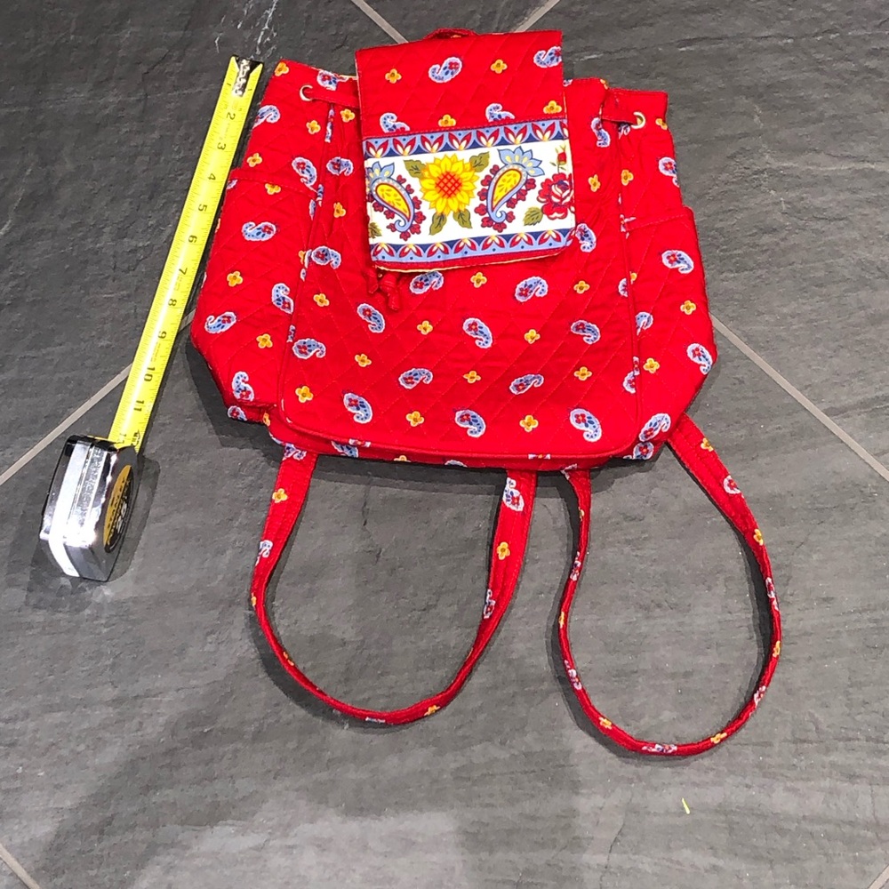 Red Quilted Backpack 10”X10”